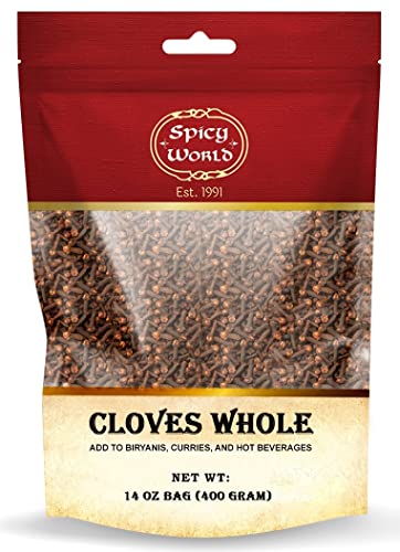 Whole Cloves Bulk 14 Oz Bag - Great for Foods, Tea, Pomander Balls, and even Potpourri - by Spicy World