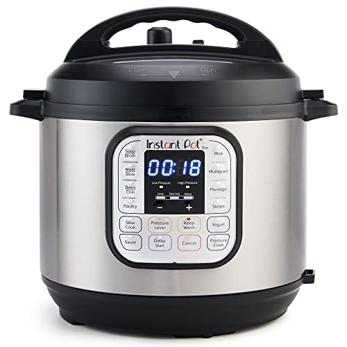 Instant Pot Duo 7-in-1 Electric Pressure Cooker, Slow Cooker, Rice Cooker, Steamer, Sauté, Yogurt Maker, Warmer & Sterilizer, Includes App With Over 800 Recipes, Stainless Steel, 3 Quart