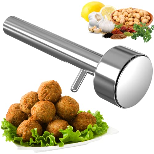 IBYX Falafel Scoop - Stainless Steel Professional Falafel Maker Scoop | Food Safe and Non-Sticky Stainless-Steel Falafel Baller Tool | Falafel Frozen Falafel Mix | Simple Scoop and Drop (Medium)