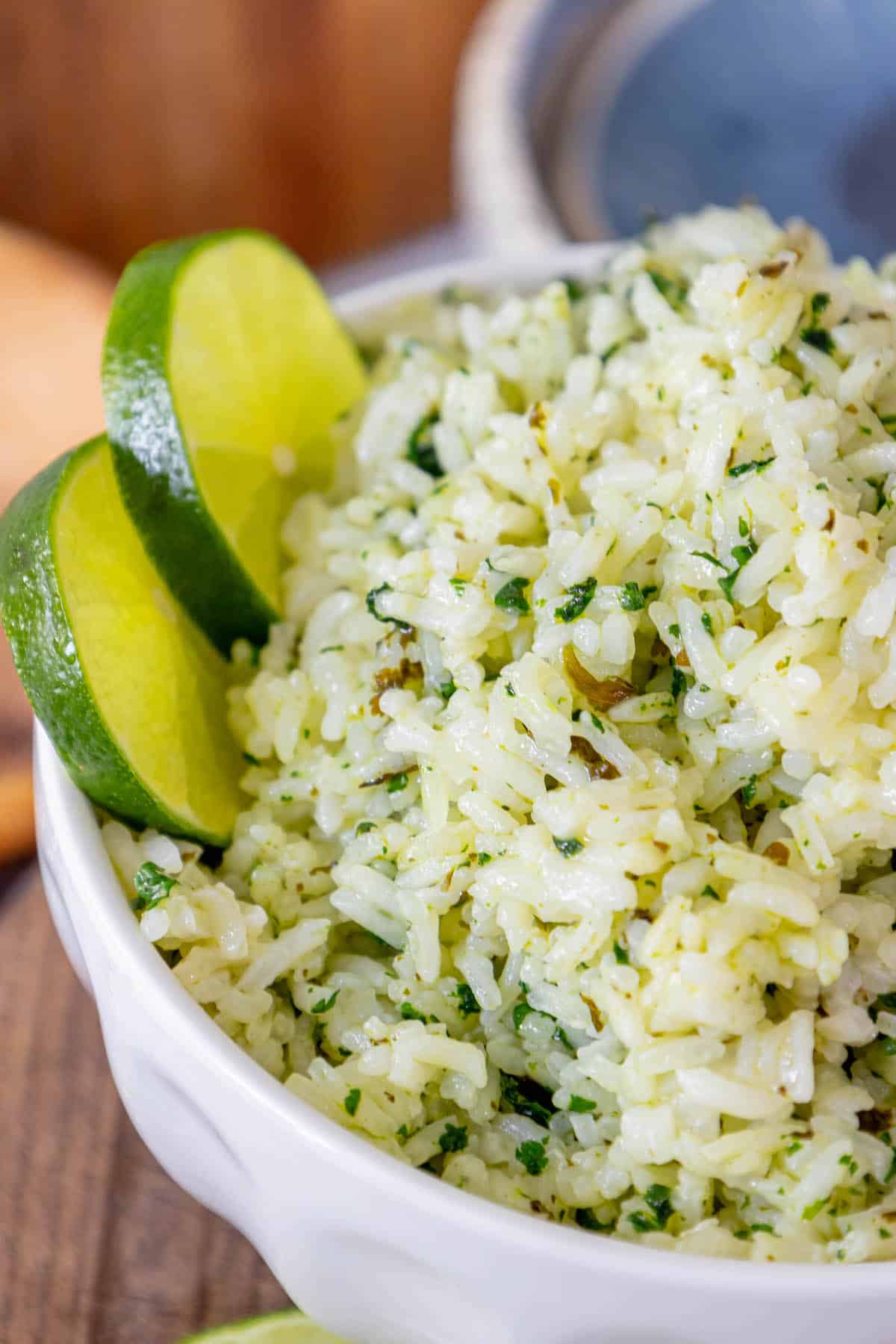 A Chipotle knockoff bowl of cilantro lime rice.