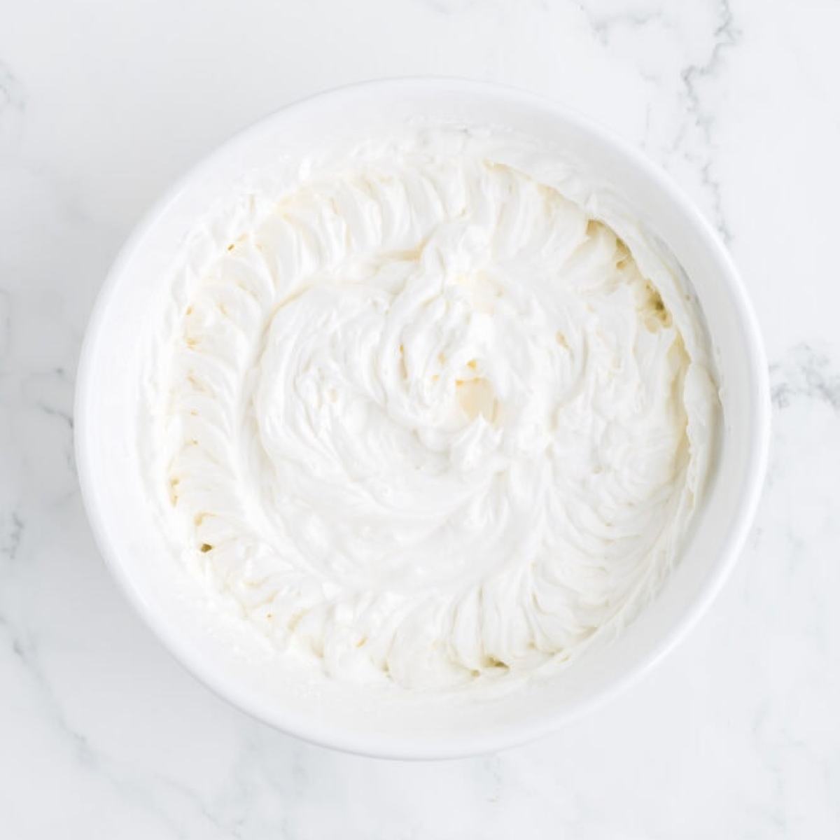 whipped cream in a bowl 