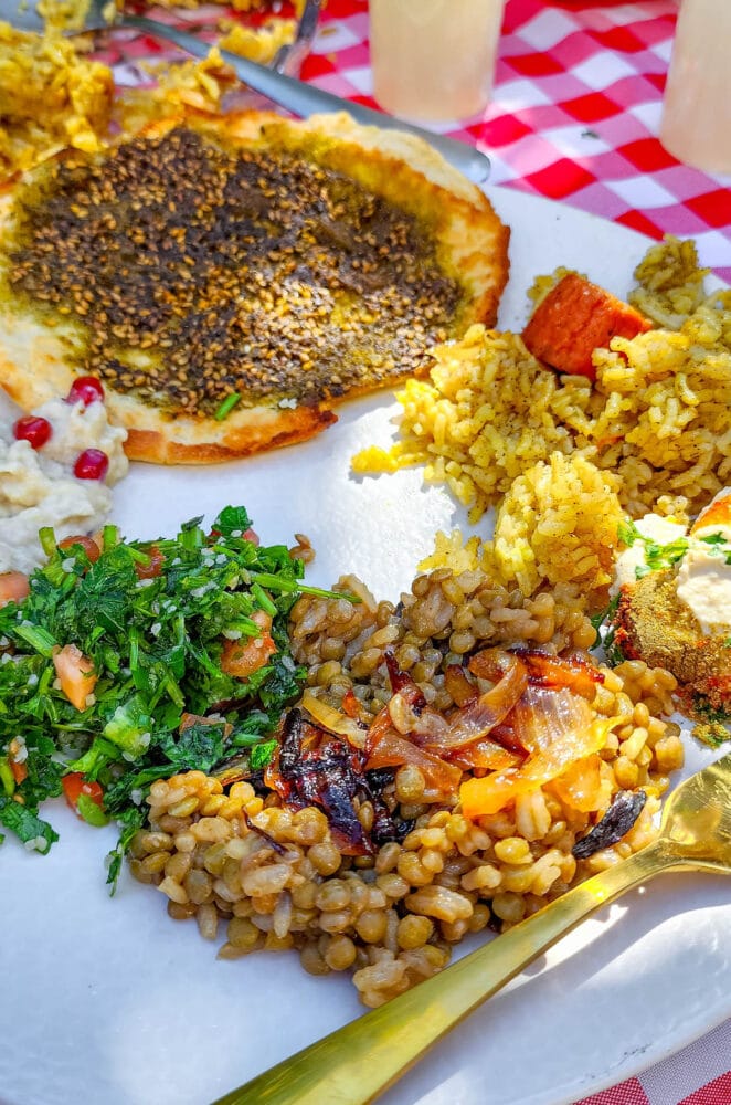 lunch on a plate in jaffa israel 