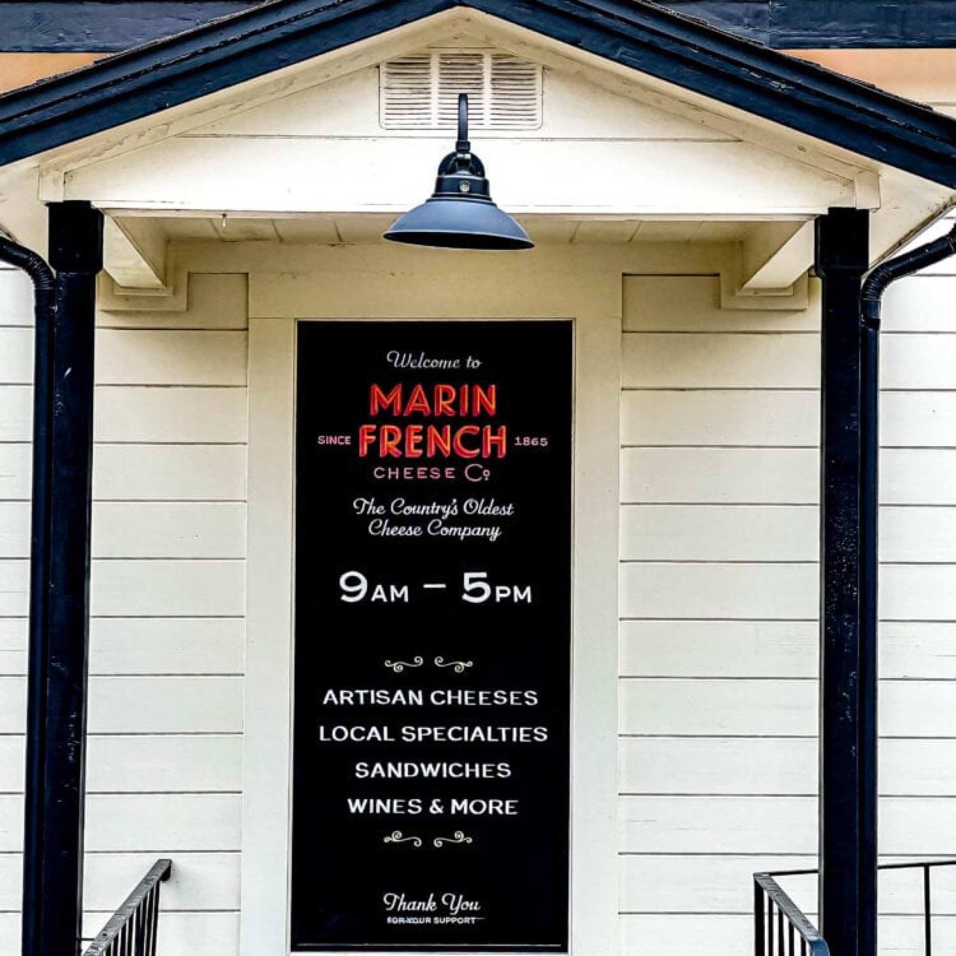 picture of the entrance to marin french cheese store