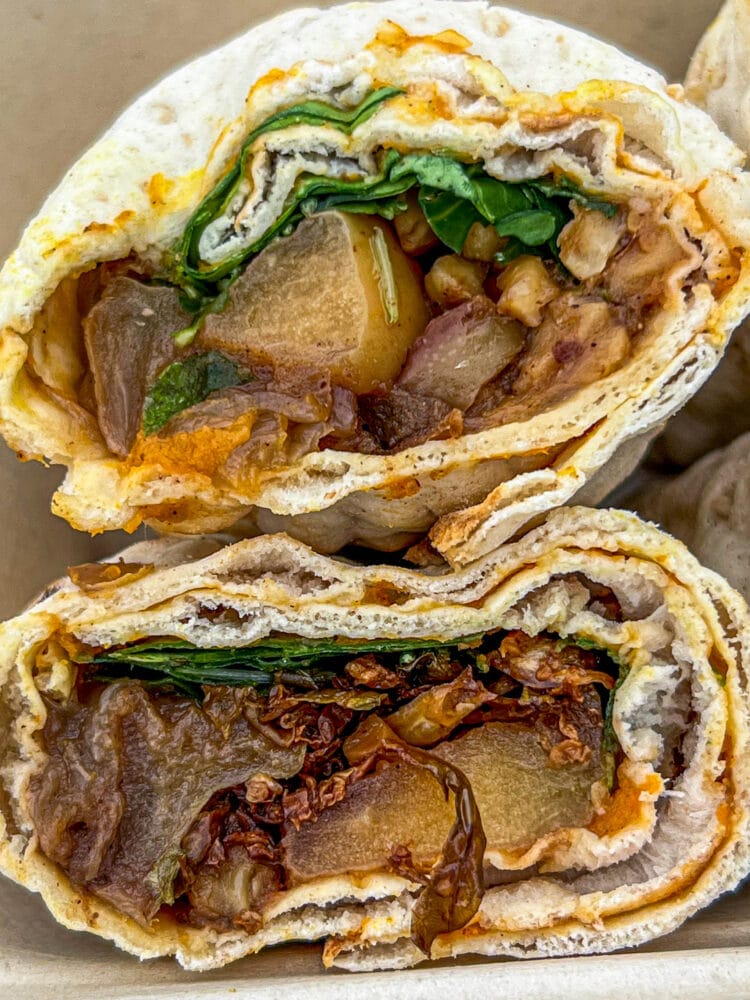 picture of vegan wrap sandwich