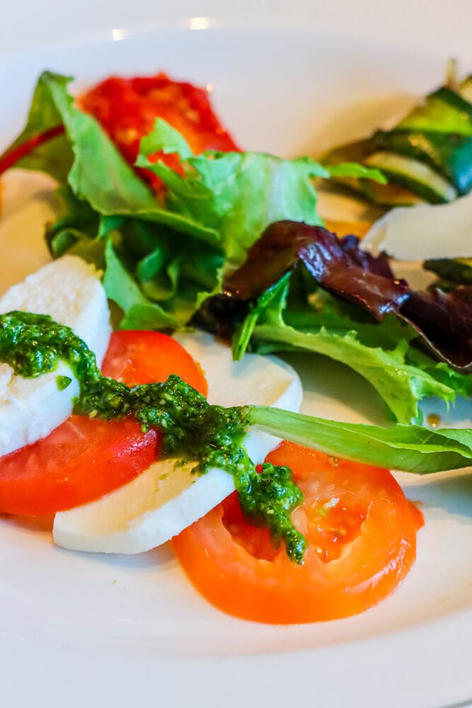 picture of caprese salad on a plate