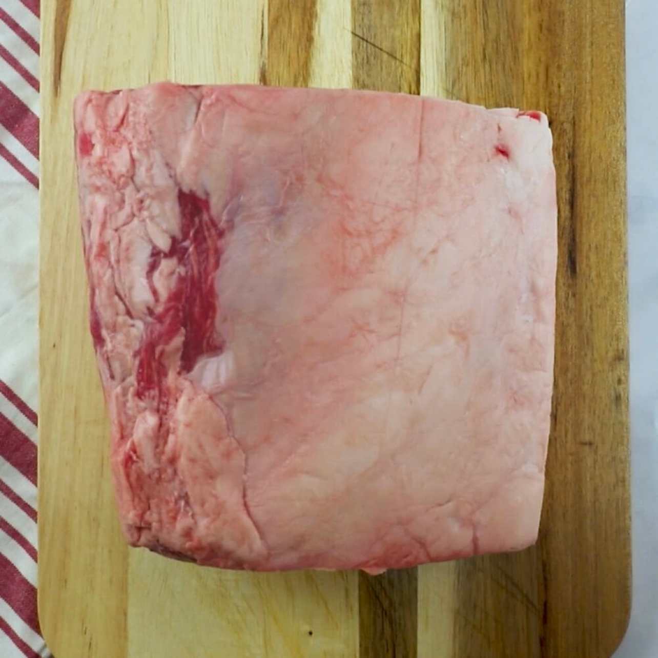 ribeye roast on a cutting board