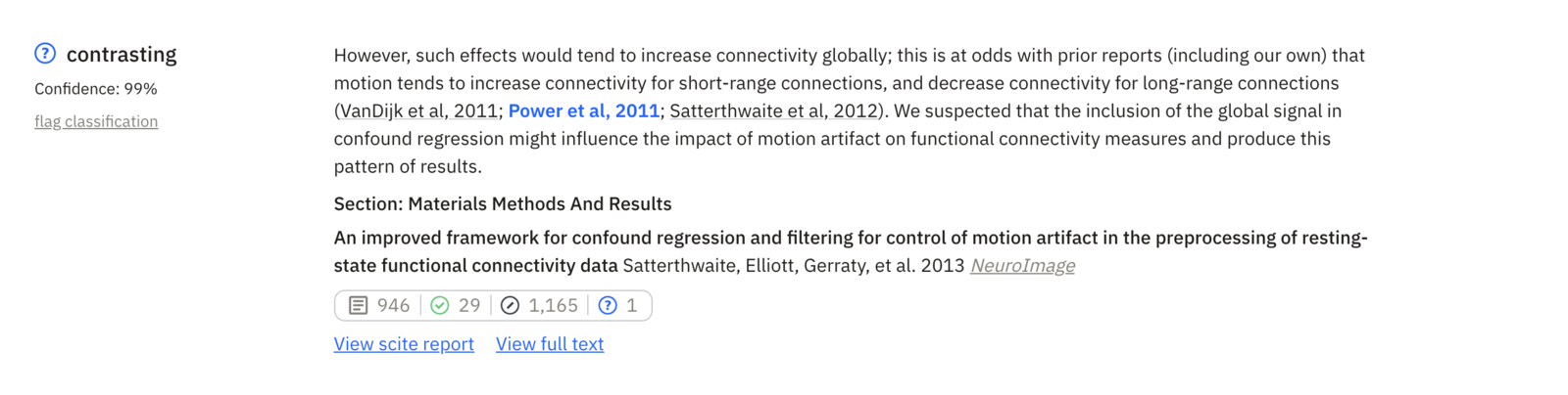 Reading how a reference (from example 3) has been contrasted